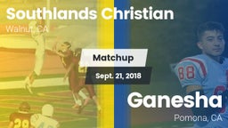 Matchup: Southlands Christian vs. Ganesha  2018