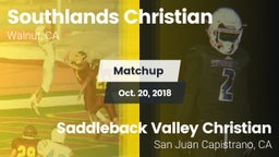 Matchup: Southlands Christian vs. Saddleback Valley Christian  2018
