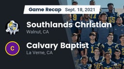 Recap: Southlands Christian  vs. Calvary Baptist  2021