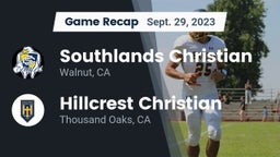 Recap: Southlands Christian  vs. Hillcrest Christian   2023