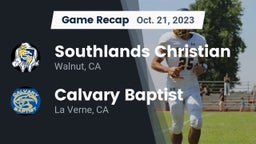 Recap: Southlands Christian  vs. Calvary Baptist  2023