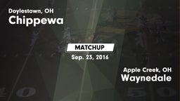 Matchup: Chippewa vs. Waynedale  2016