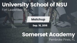 Matchup: University School NS vs. Somerset Academy  2016