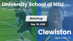 Matchup: University School NS vs. Clewiston  2016