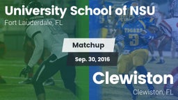 Matchup: University School NS vs. Clewiston  2016