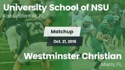 Matchup: University School NS vs. Westminster Christian  2016