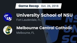 Recap: University School of NSU vs. Melbourne Central Catholic  2018