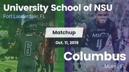 Matchup: University School NS vs. Columbus  2019