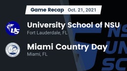Recap: University School of NSU vs. Miami Country Day  2021