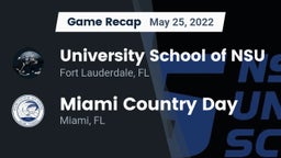 Recap: University School of NSU vs. Miami Country Day  2022
