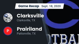 Recap: Clarksville  vs. Prairiland  2020