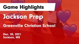 Jackson Prep  vs Greenville Christian School Game Highlights - Dec. 30, 2021