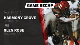 Recap: Harmony Grove  vs. Glen Rose  2016