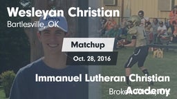 Matchup: Wesleyan Christian vs. Immanuel Lutheran Christian Academy  2016