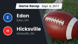 Recap: Edon  vs. Hicksville  2017