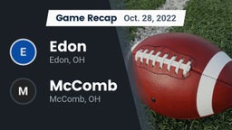 Recap: Edon  vs. McComb  2022