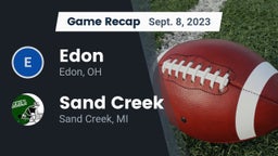 Recap: Edon  vs. Sand Creek  2023
