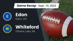 Recap: Edon  vs. Whiteford  2023