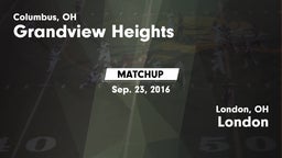 Matchup: Grandview Heights vs. London  2016