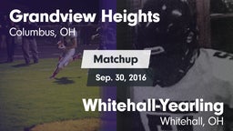 Matchup: Grandview Heights vs. Whitehall-Yearling  2016