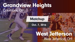 Matchup: Grandview Heights vs. West Jefferson  2016