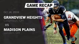 Recap: Grandview Heights  vs. Madison Plains  2016