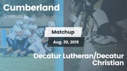 Matchup: Cumberland vs. Decatur Lutheran/Decatur Christian 2019