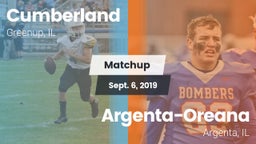 Matchup: Cumberland vs. Argenta-Oreana  2019