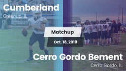 Matchup: Cumberland vs. Cerro Gordo Bement  2019