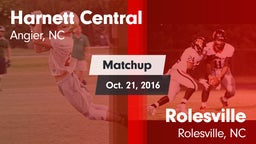 Matchup: Harnett Central vs. Rolesville  2016