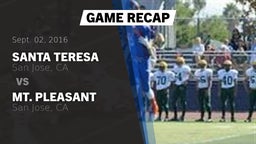 Recap: Santa Teresa  vs. Mt. Pleasant  2016