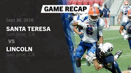 Recap: Santa Teresa  vs. Lincoln  2016