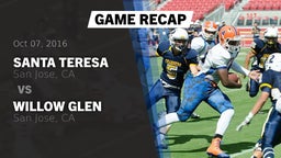 Recap: Santa Teresa  vs. Willow Glen  2016