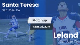 Matchup: Santa Teresa High vs. Leland  2018