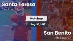 Matchup: Santa Teresa High vs. San Benito  2019