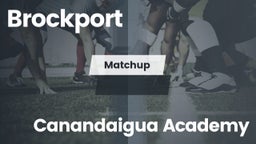 Matchup: Brockport vs. Canandaigua Academy  2016