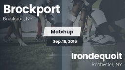 Matchup: Brockport vs. Irondequoit  2016
