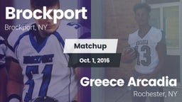 Matchup: Brockport vs. Greece Arcadia  2016