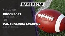 Recap: Brockport  vs. Canandaigua Academy  2015
