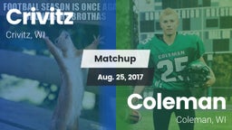 Matchup: Crivitz vs. Coleman  2017