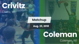 Matchup: Crivitz vs. Coleman  2018