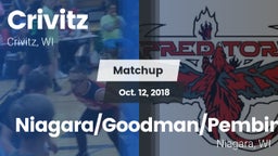 Matchup: Crivitz vs. Niagara/Goodman/Pembine  2018