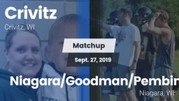 Matchup: Crivitz vs. Niagara/Goodman/Pembine  2019