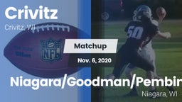 Matchup: Crivitz vs. Niagara/Goodman/Pembine  2020