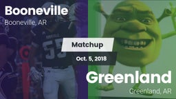 Matchup: Booneville vs. Greenland  2018