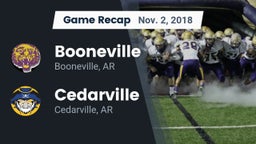 Recap: Booneville  vs. Cedarville  2018