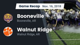 Recap: Booneville  vs. Walnut Ridge  2018