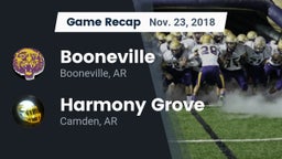 Recap: Booneville  vs. Harmony Grove  2018