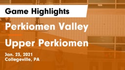 Perkiomen Valley  vs Upper Perkiomen  Game Highlights - Jan. 23, 2021