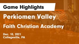 Perkiomen Valley  vs Faith Christian Academy Game Highlights - Dec. 10, 2021